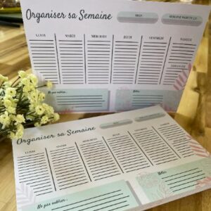 Planificateur Hebdomadaire Florale – Format A5
